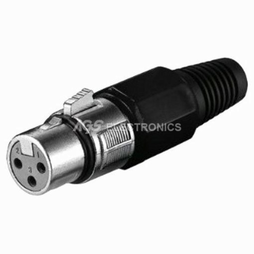 Connettore Presa Jack per microfono 3 pin colore NERO XLR-028 - Ipertronica  by AGS Electronics srl